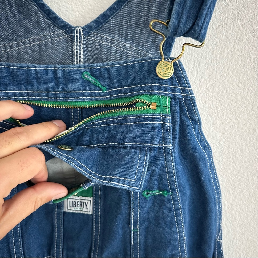 Liberty Men’s Blue Workwear Carpenter Denim Overalls Size: 34x30 - Picture 6 of 13
